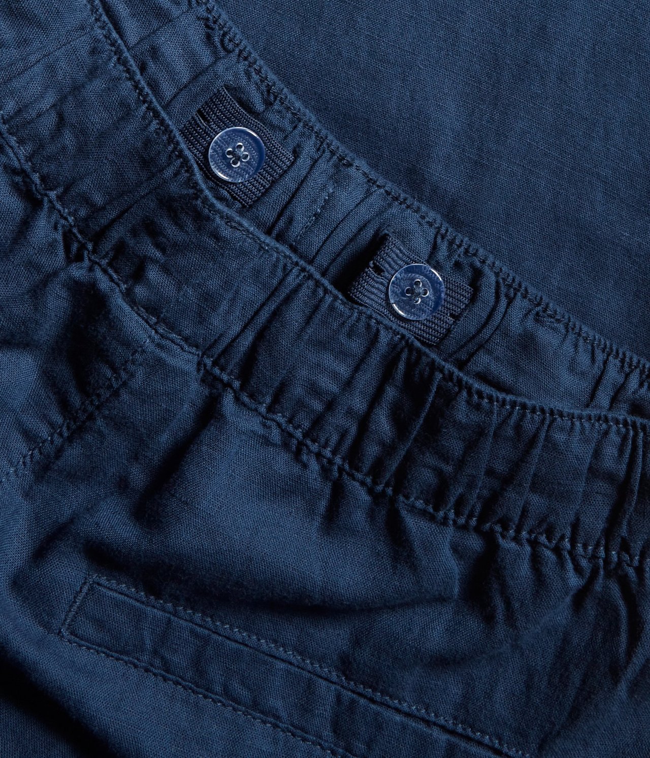 Bukse i linblanding Mørkeblå - null - 5