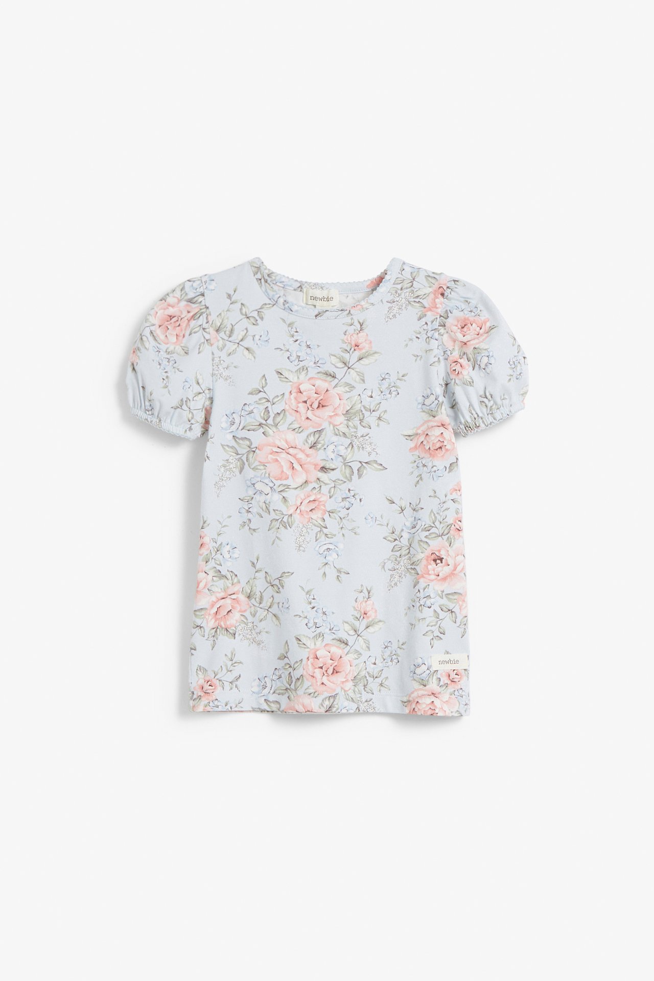 Kukkakuvioinen paita - Vaaleansininen - 2