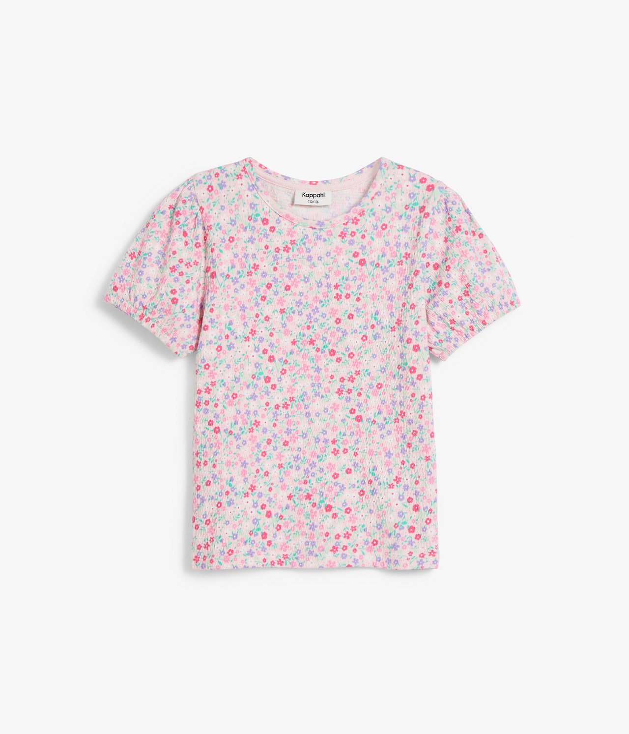 Kukkakuvioinen paita, jossa on puhvihihat Vaaleanpunainen - null - 5