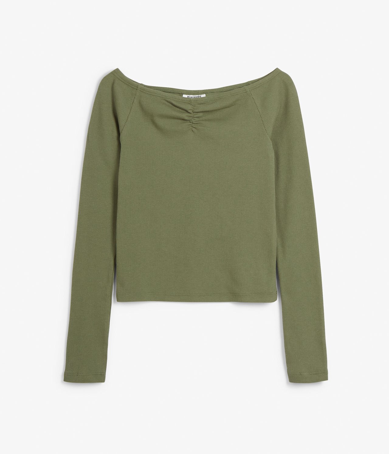 Off shoulder -paita - Tummanvihreä - 6