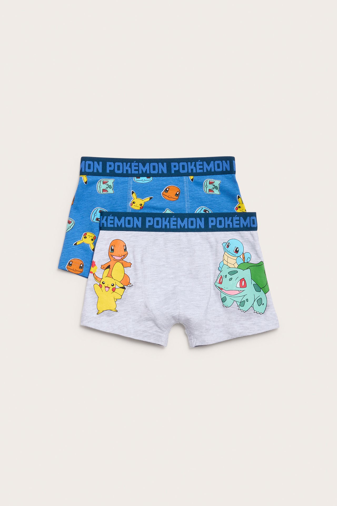 Bokserki Pokemony 2-pak - Szary melanż - 1