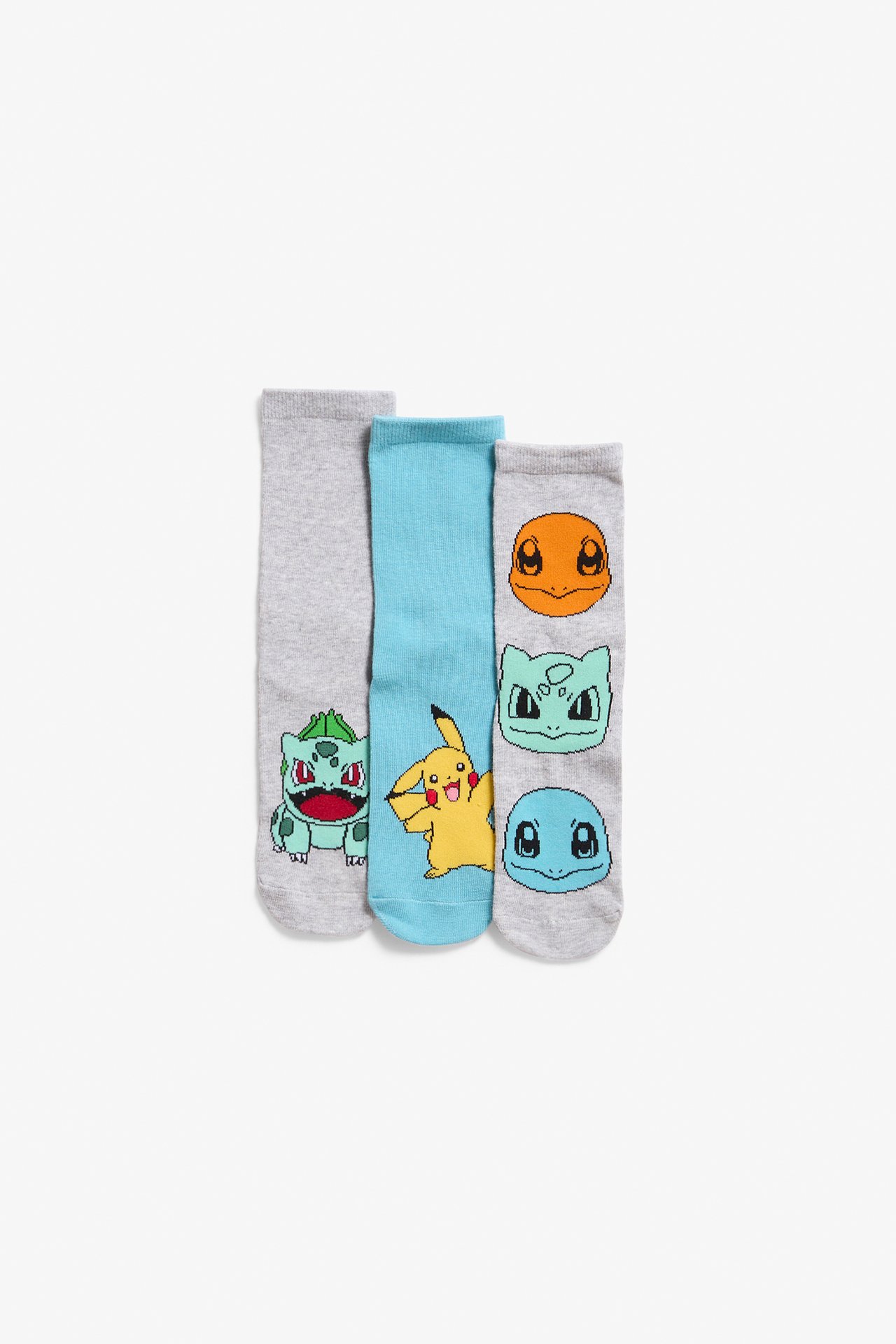 3-pk. sokker Pokémon - Gråmelert - 1
