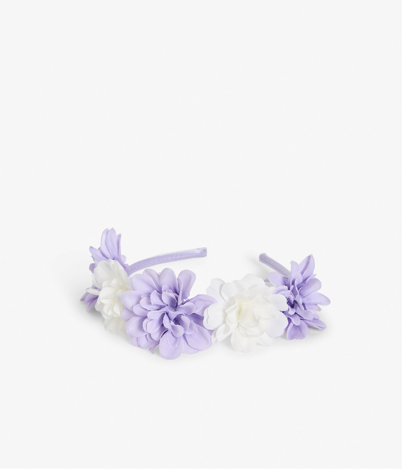 Diadem med blomster Lilla - ONE SIZE - 0