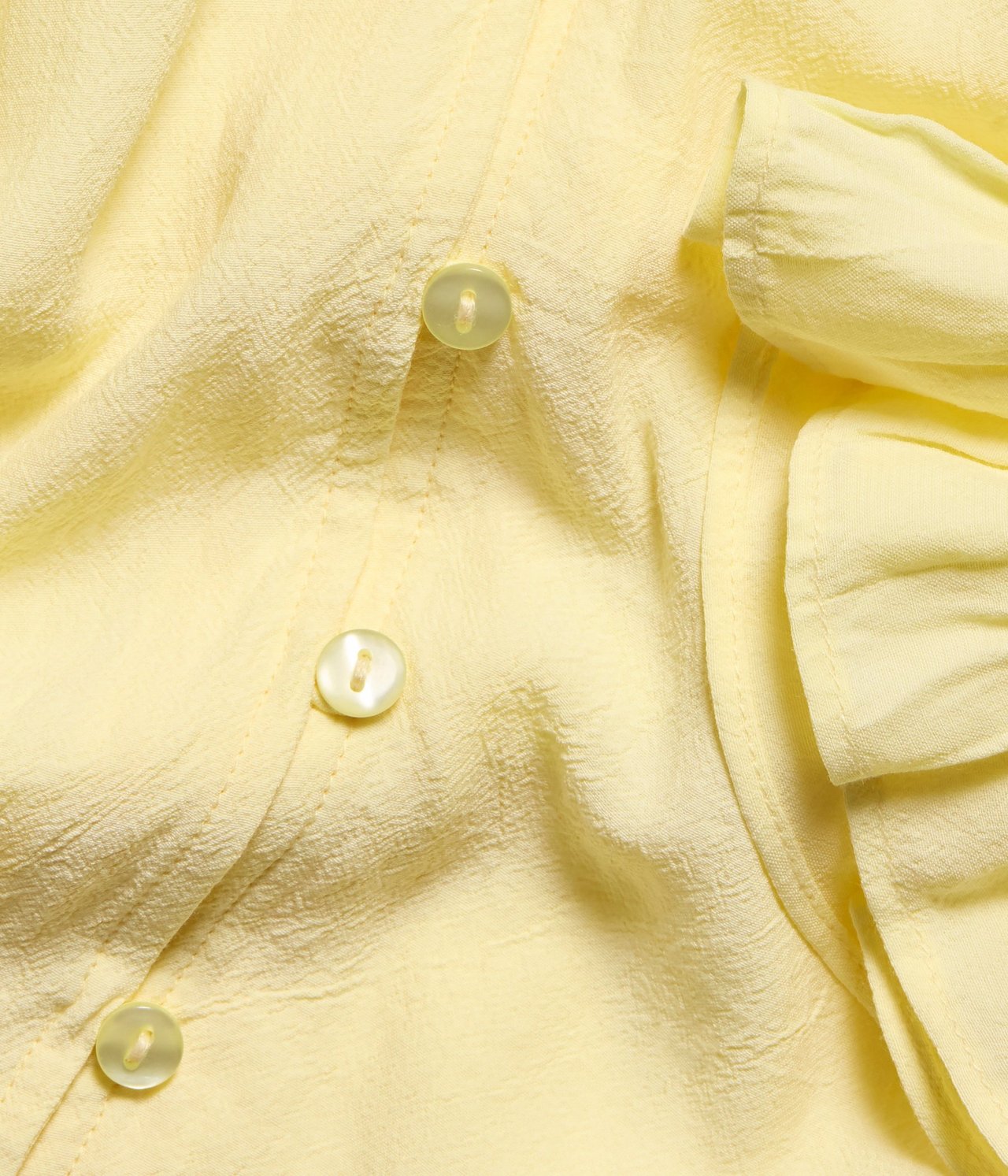 Pitkähihainen paitapusero, jossa on röyhelöt Vaaleankeltainen - null - 6