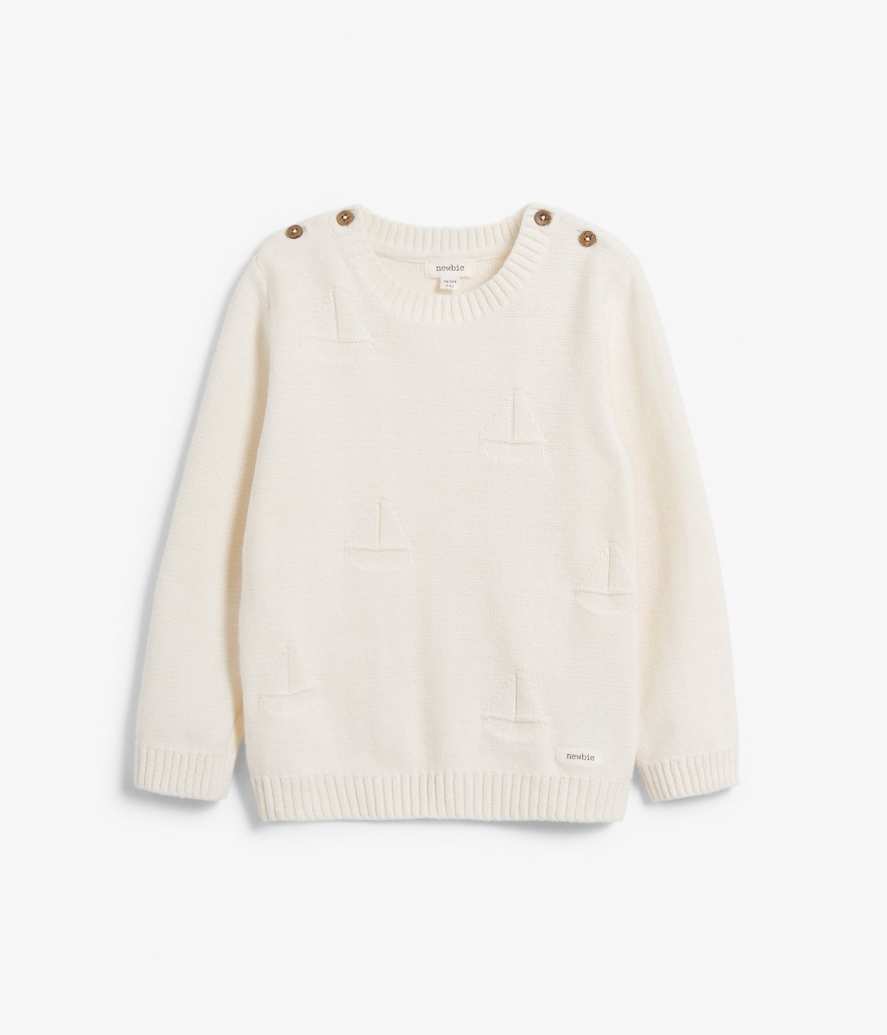 Dzianinowy sweter - Offwhite - 5