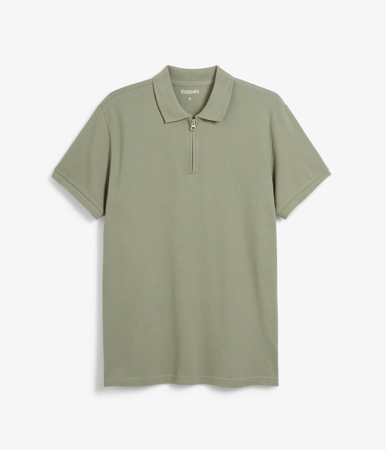 Tennisskjorte med glidelås Grønn - null - 4