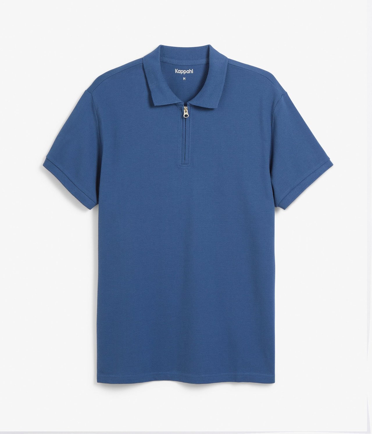 Tennisskjorte med glidelås Mørkeblå - null - 1