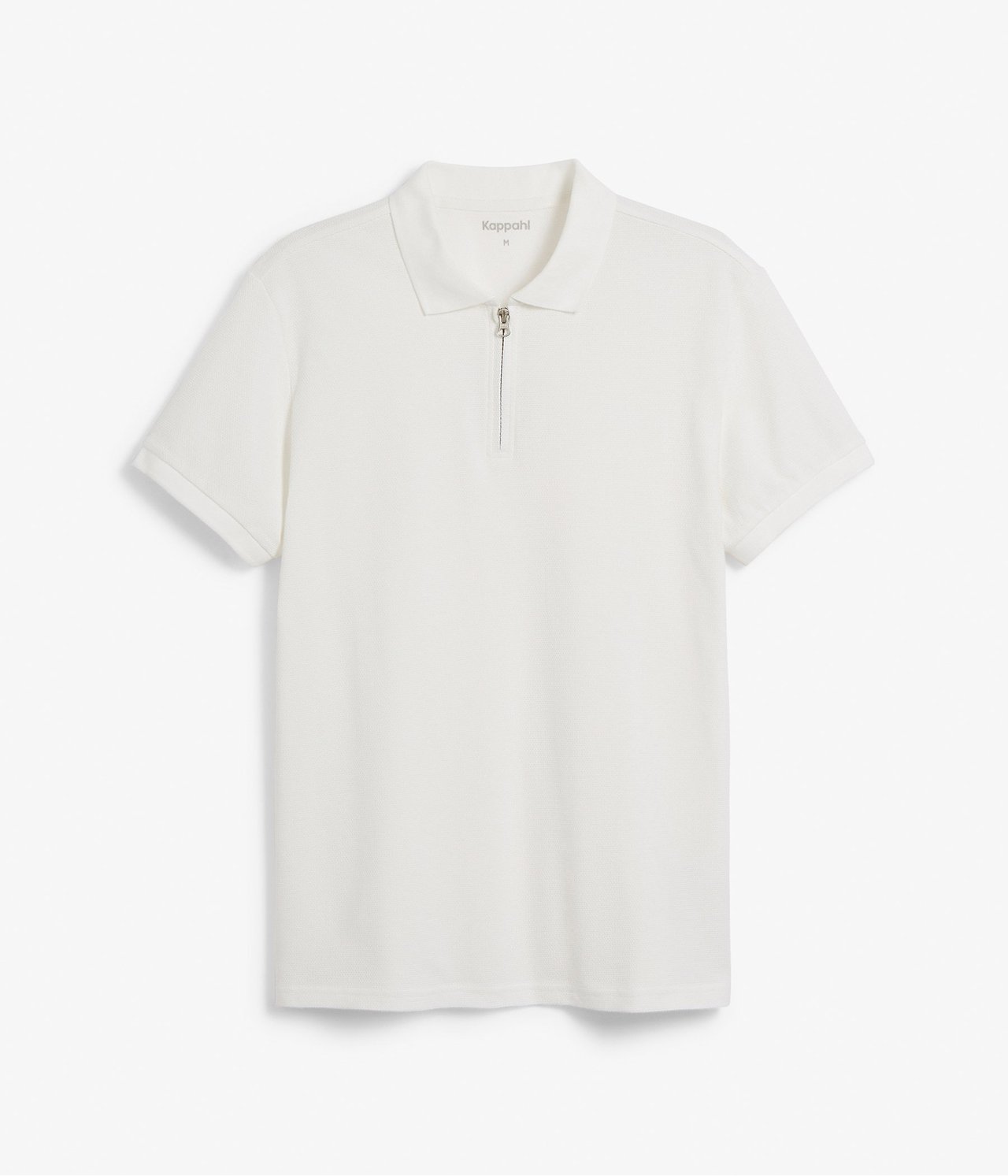 Tennisskjorte med glidelås Offwhite - null - 1