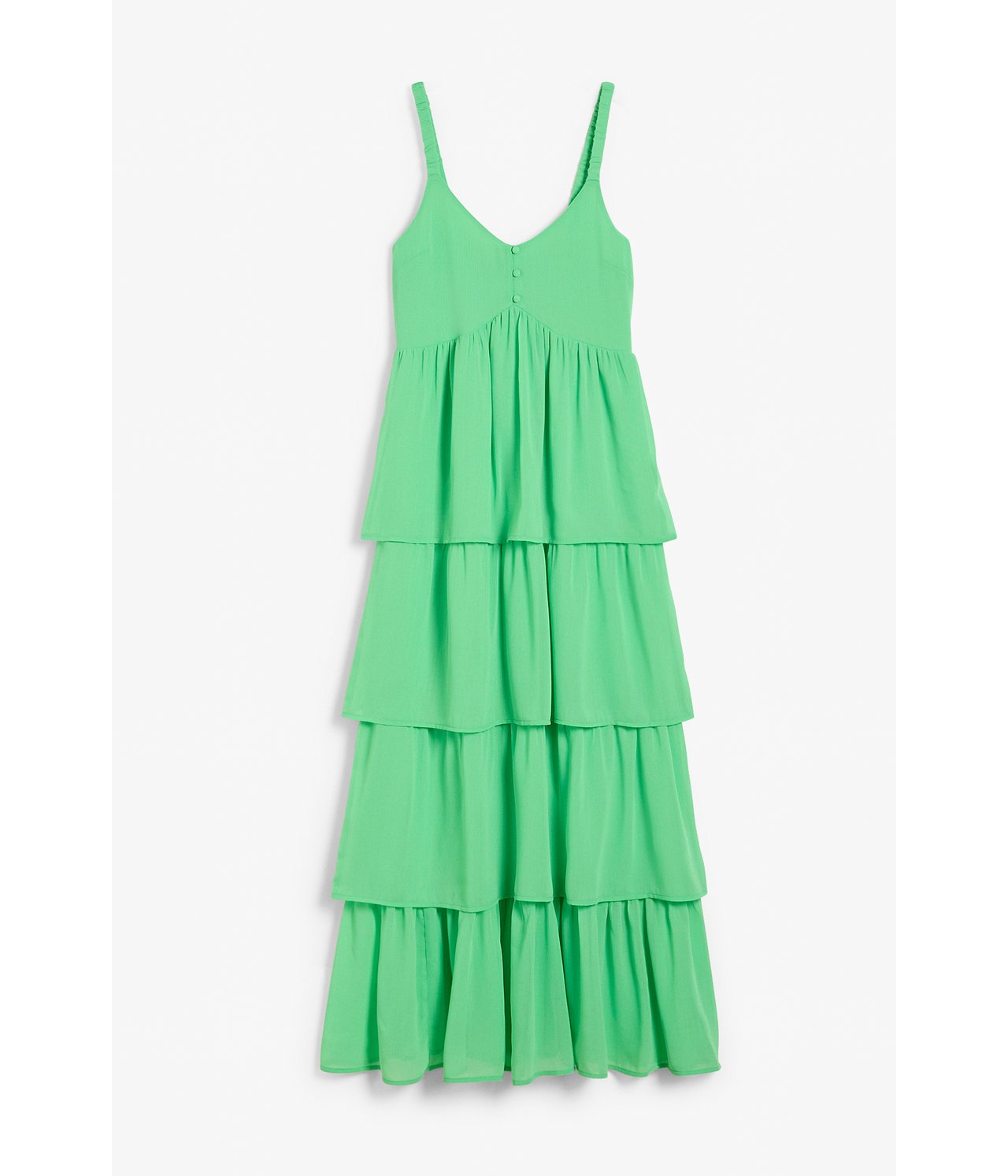 Sukienka z szyfonu - Zielony - 5