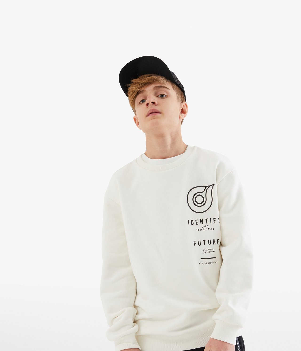 Sweatshirt med tryck Offwhite - null - 3