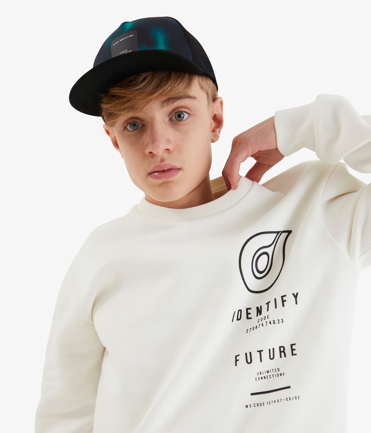 Sweatshirt med tryck Offwhite - null - 4