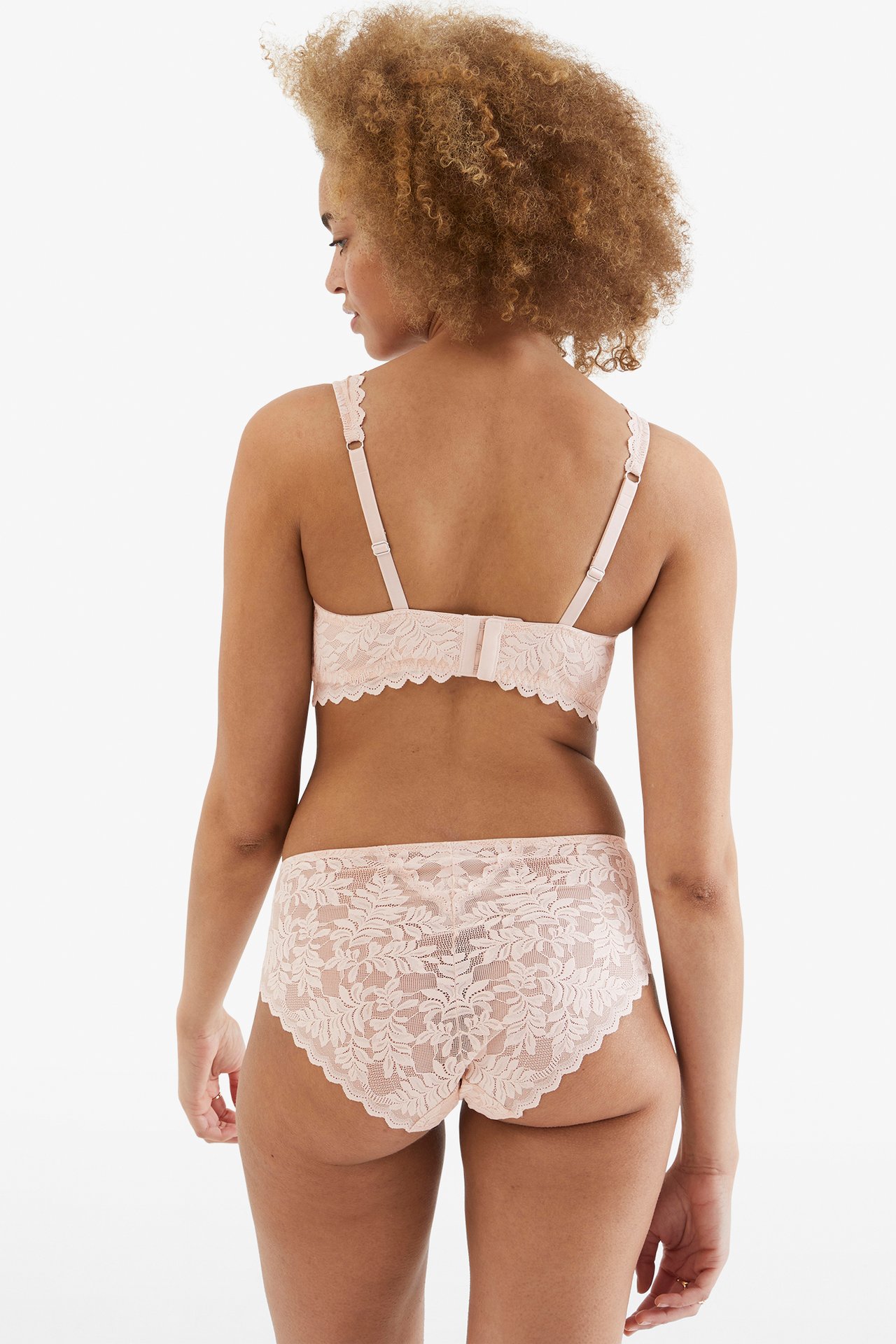 Brieftrosa med multistretch-spets - Ljusrosa - 3