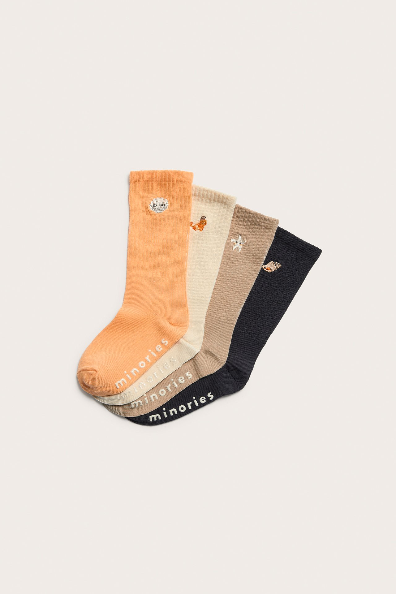 4-pk. sokker - Oransje - 1