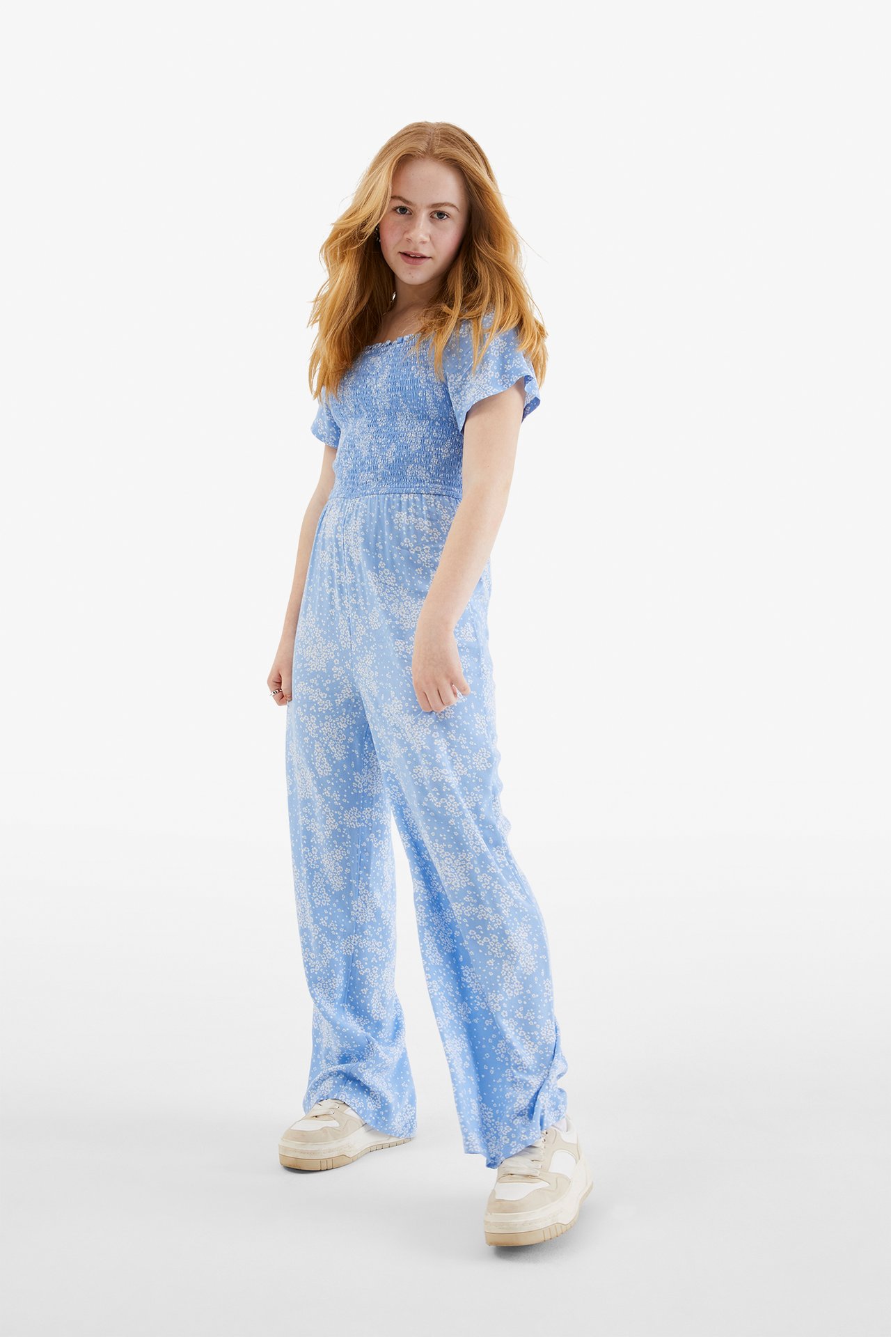 Mönstrad jumpsuit - Sininen - 2