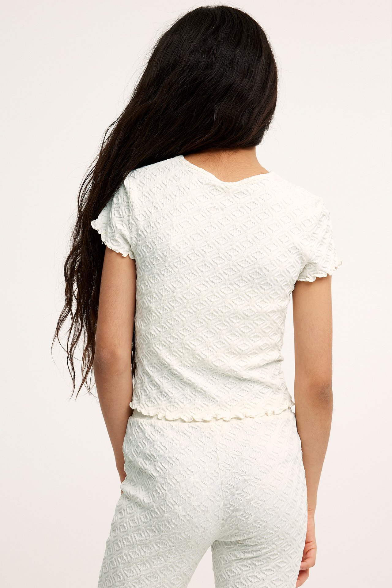 Sweter zrobiony na szydełku - Offwhite - 5