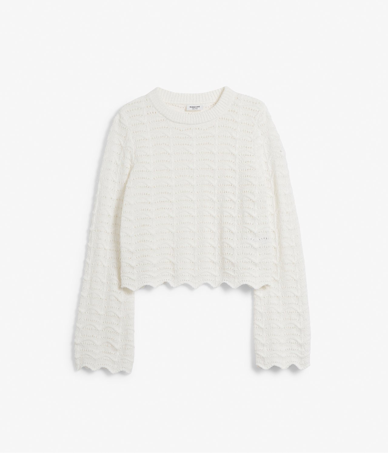 Crochetstickad tröja Offwhite - null - 5
