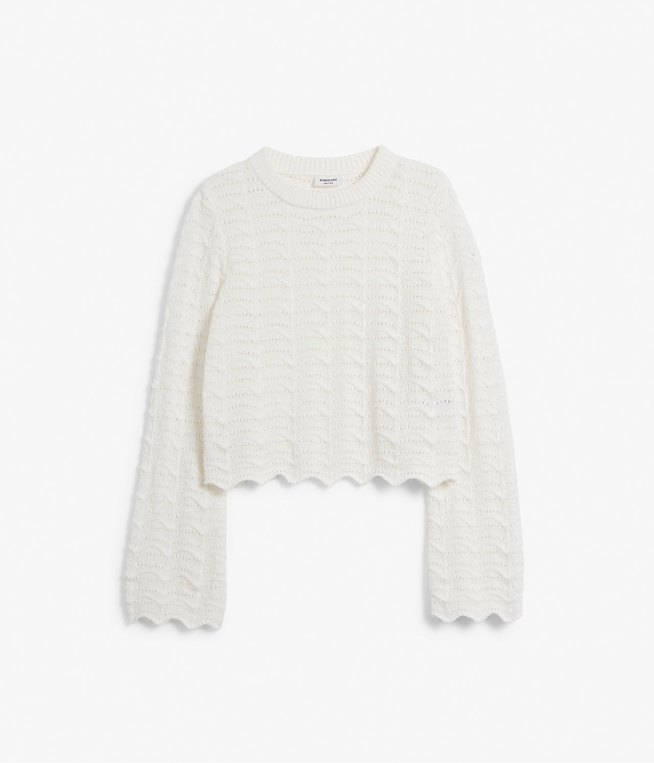 Sweter zrobiony na szydełku - Offwhite - 8