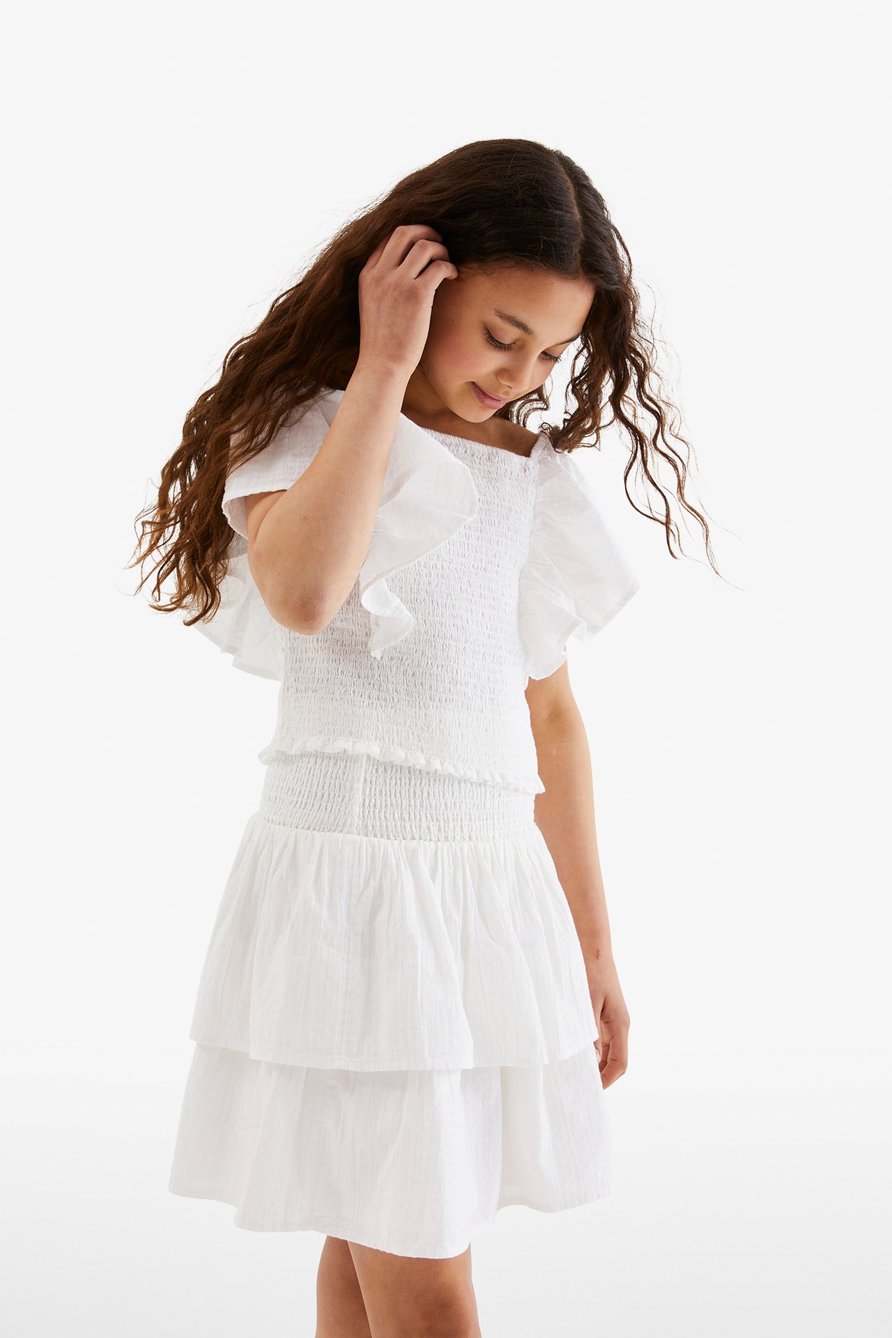 Bluzka z gumkami - Offwhite - 2