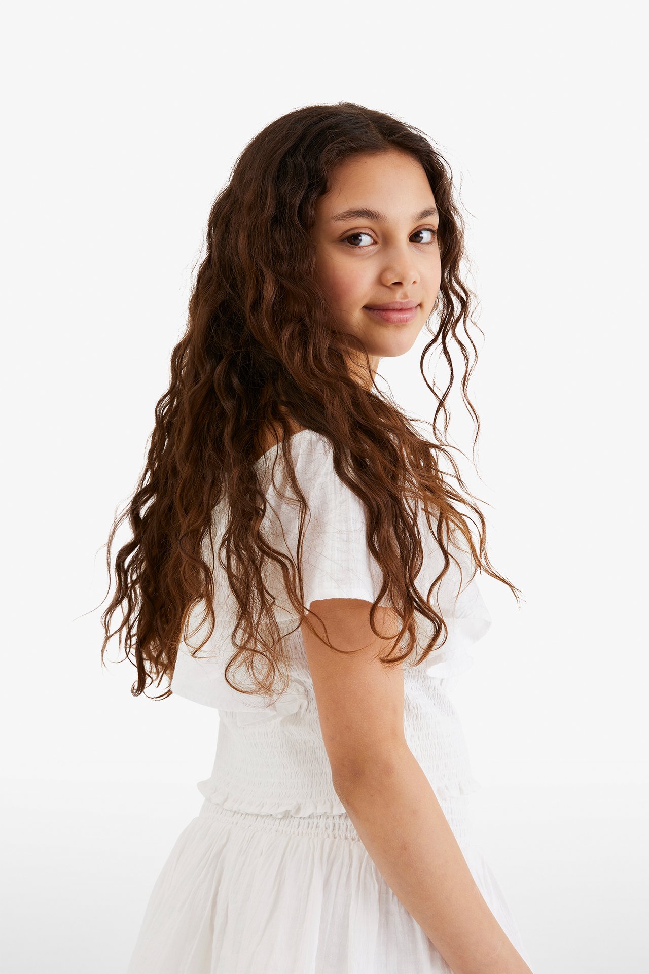 Bluzka z gumkami - Offwhite - 3
