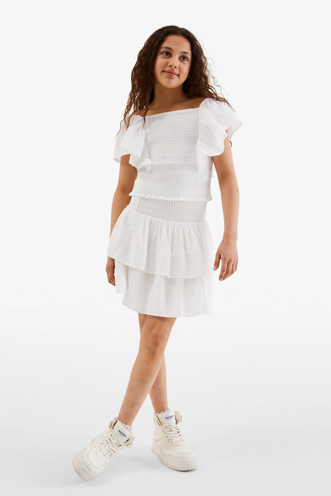 Bluzka z gumkami - Offwhite - 1