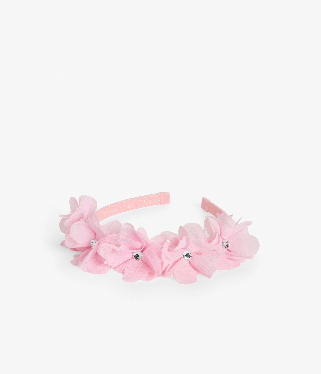 Diadem med blommor - Rosa - 1