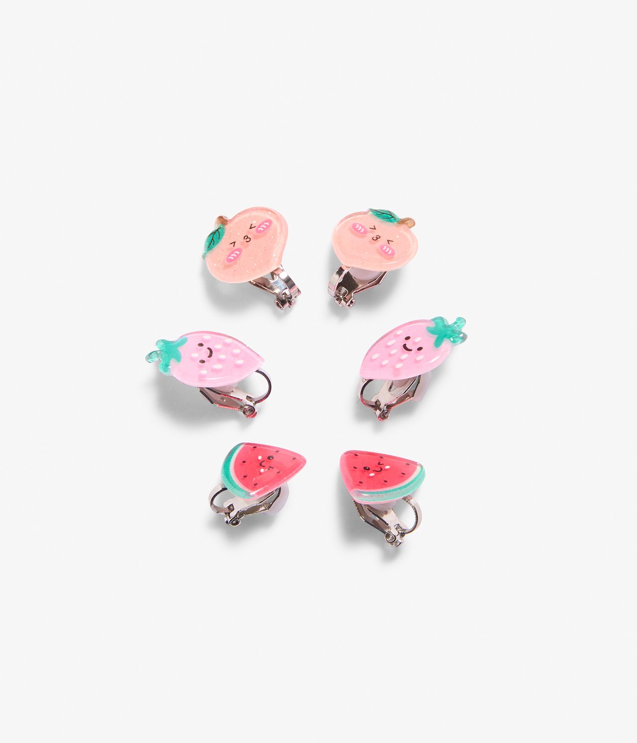 3-pk. klipsøredobber - Rosa - 1