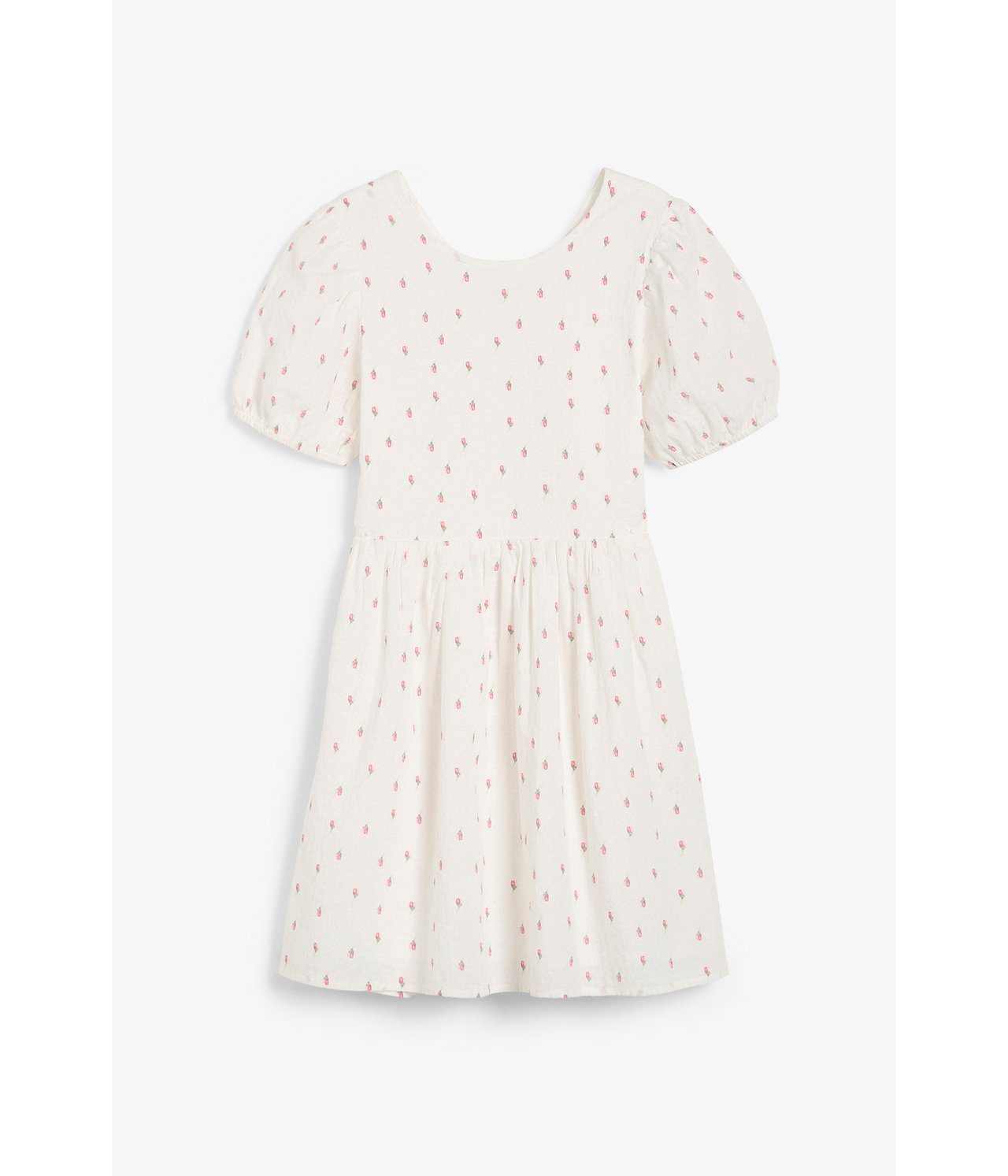 Sukienka w kwiaty - Offwhite - 8