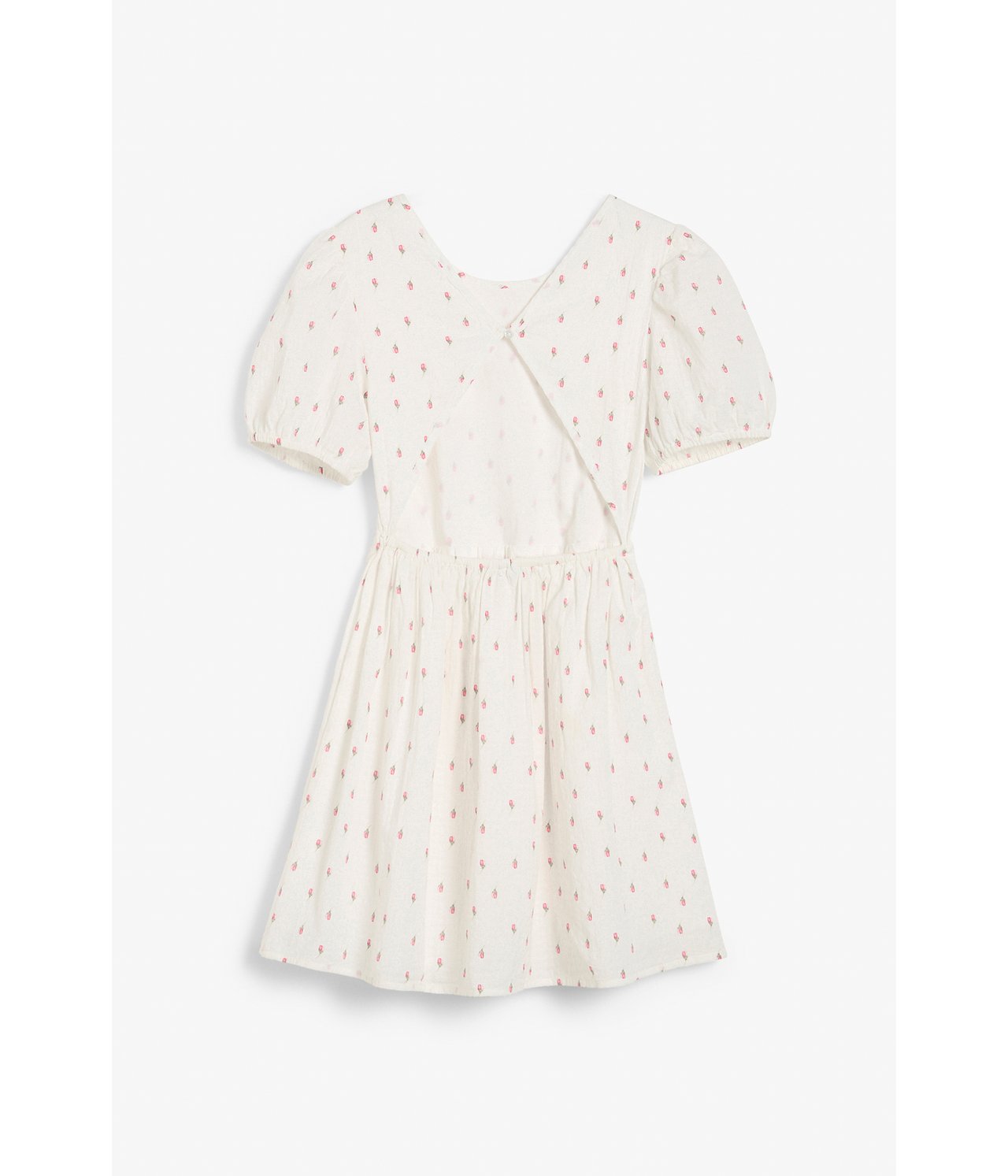 Sukienka w kwiaty - Offwhite - 9