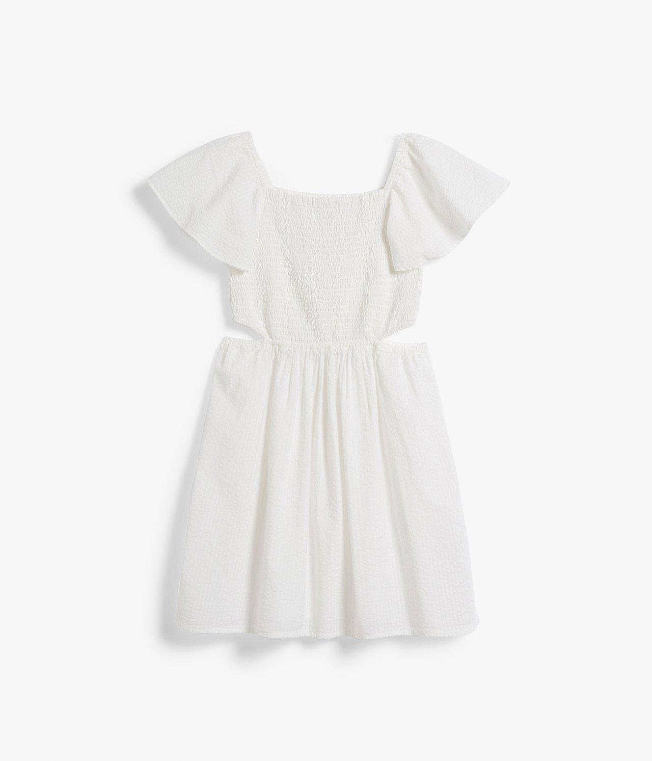 Kjole med sommerfuglermer - Offwhite - 9