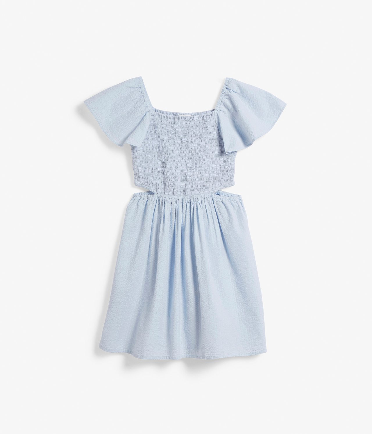 Sukienka z rękawami typu motylek - Niebieski - 9