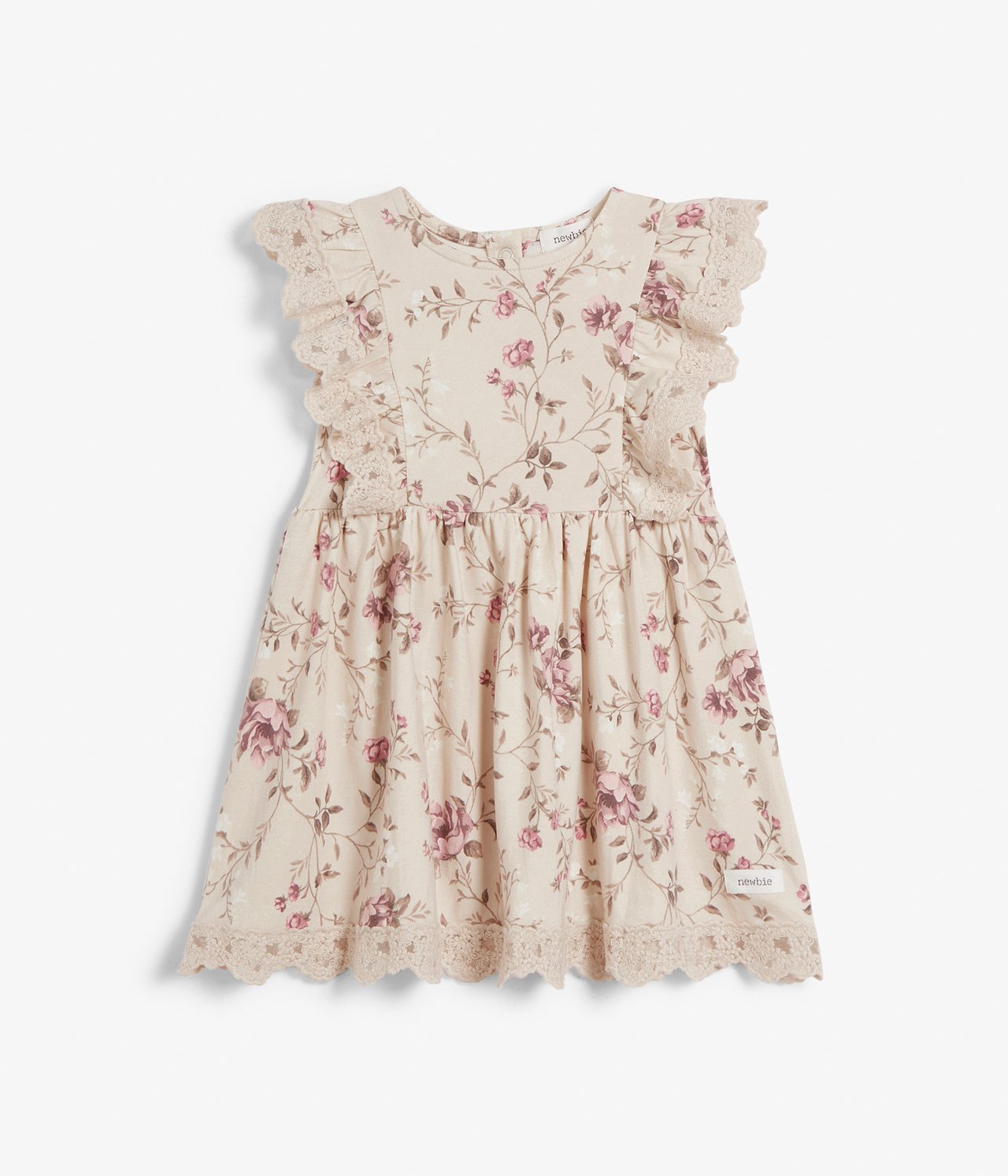 Kukkakuvioinen vauvojen mekko Beige - null - 1