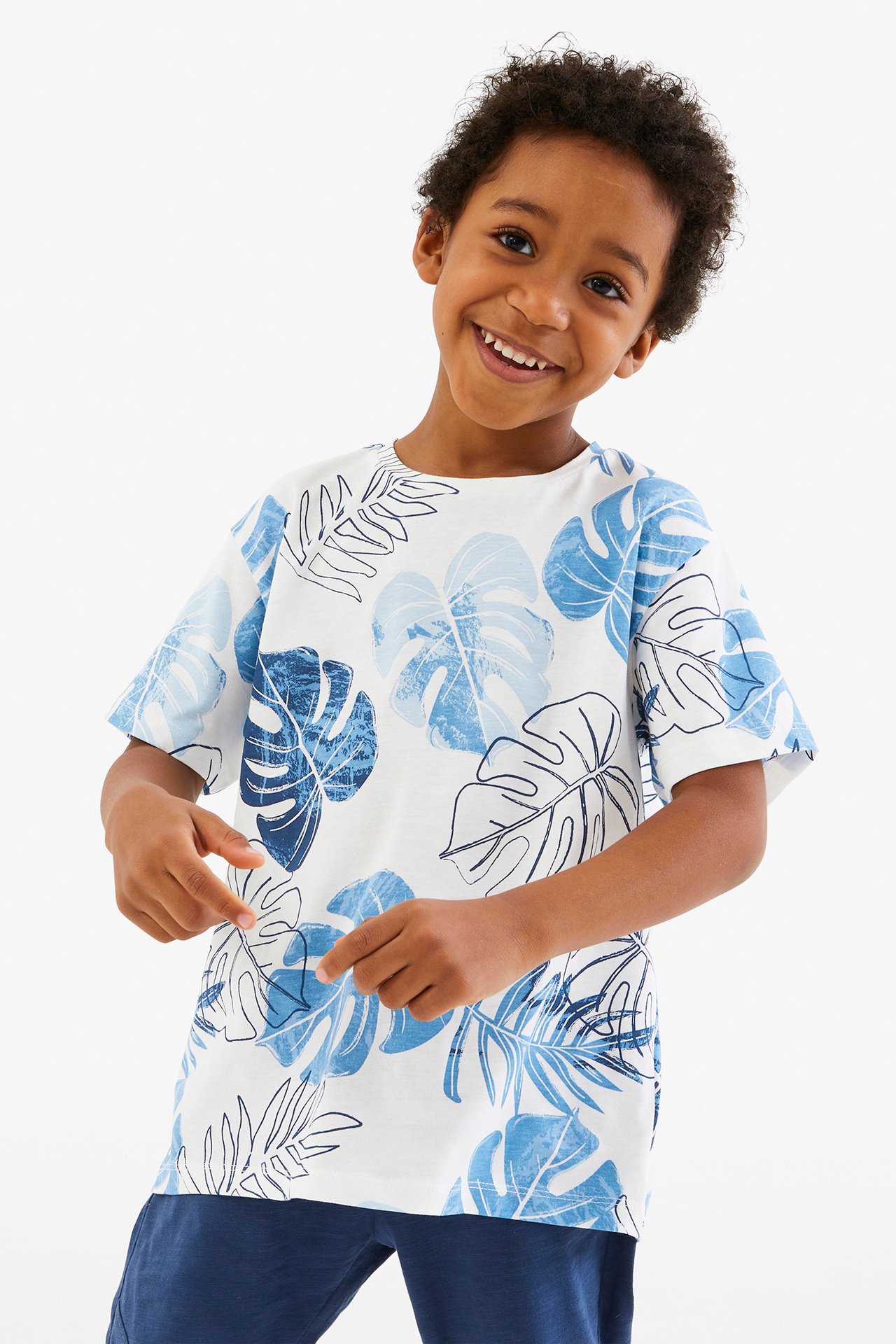 T-shirt we wzory - Offwhite - 1