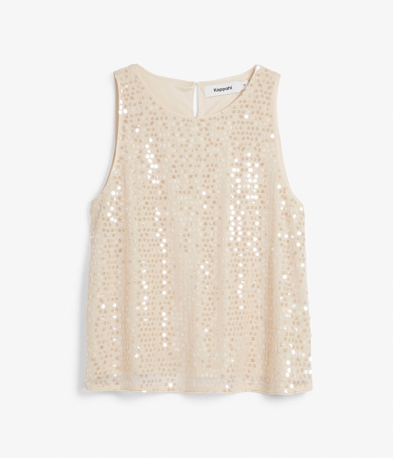 Topp med paljetter - Offwhite - 6