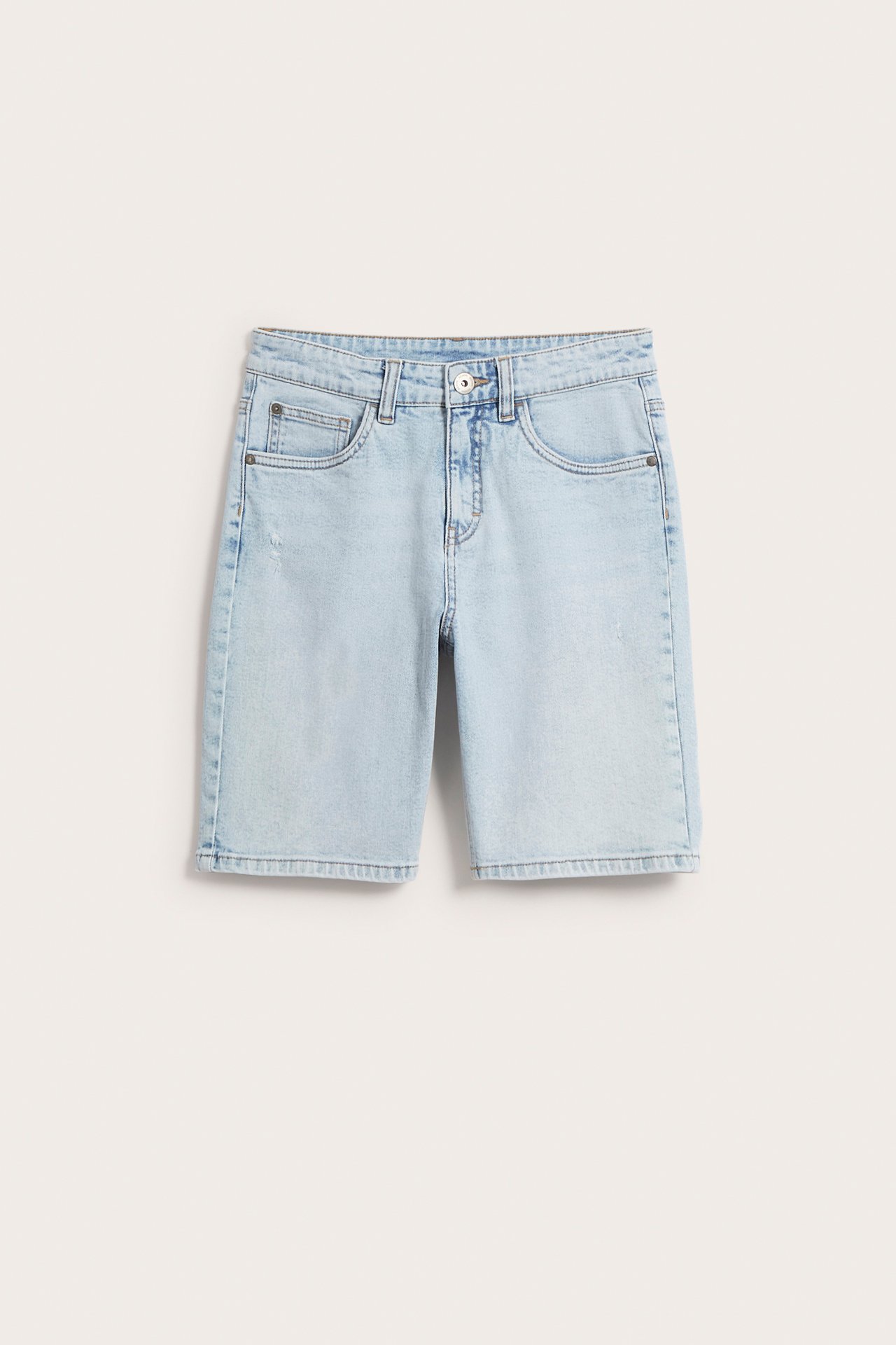 Farkkushortsit - Vaalea denim - 4