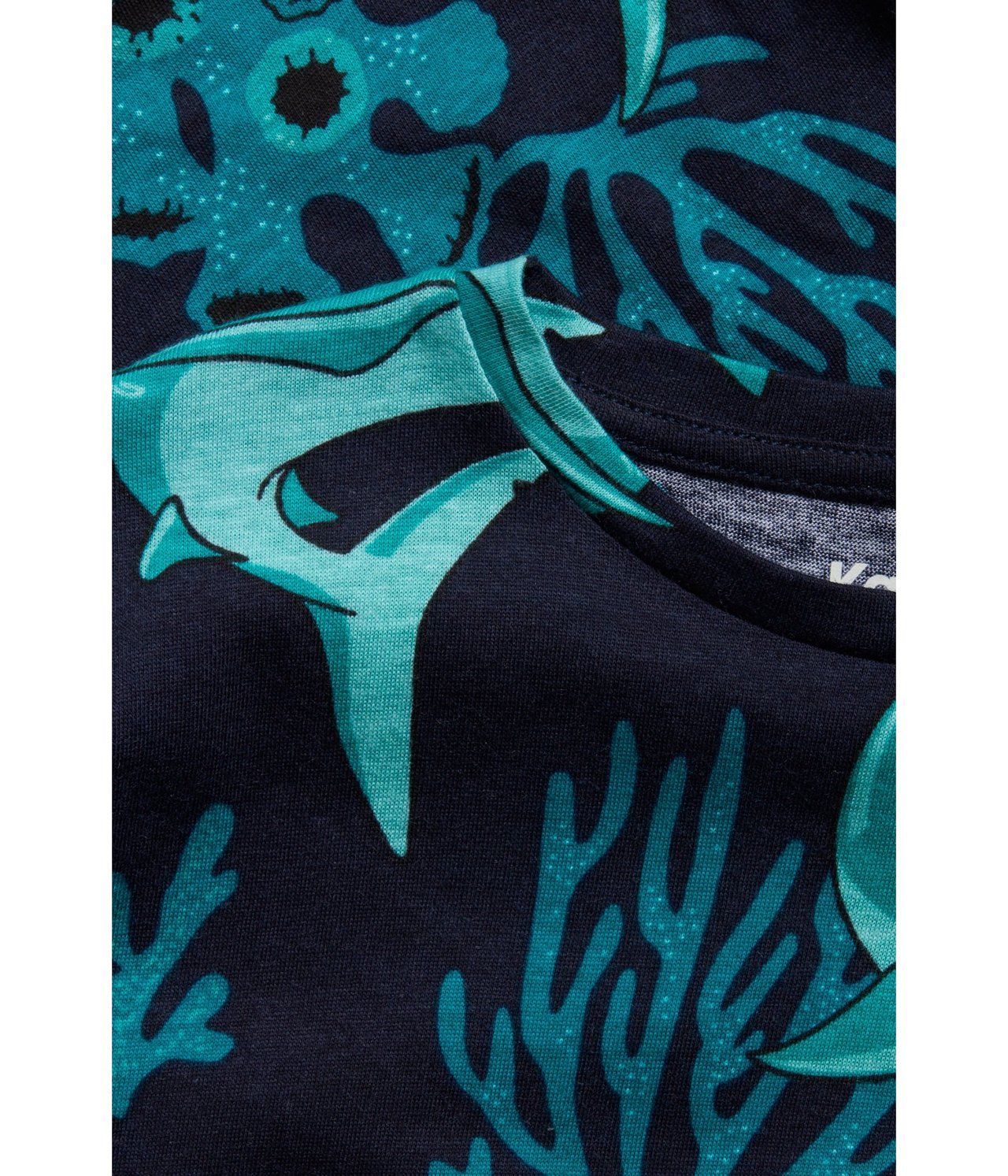 T-shirt med hajar Mörkblå - null - 4