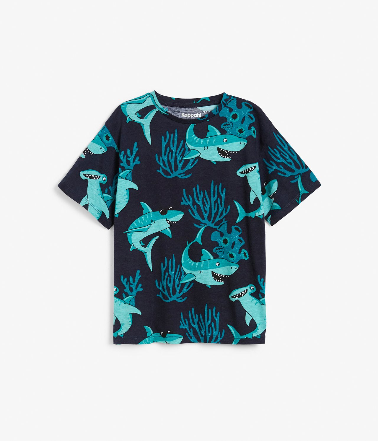 T-shirt med hajar Mörkblå - null - 4