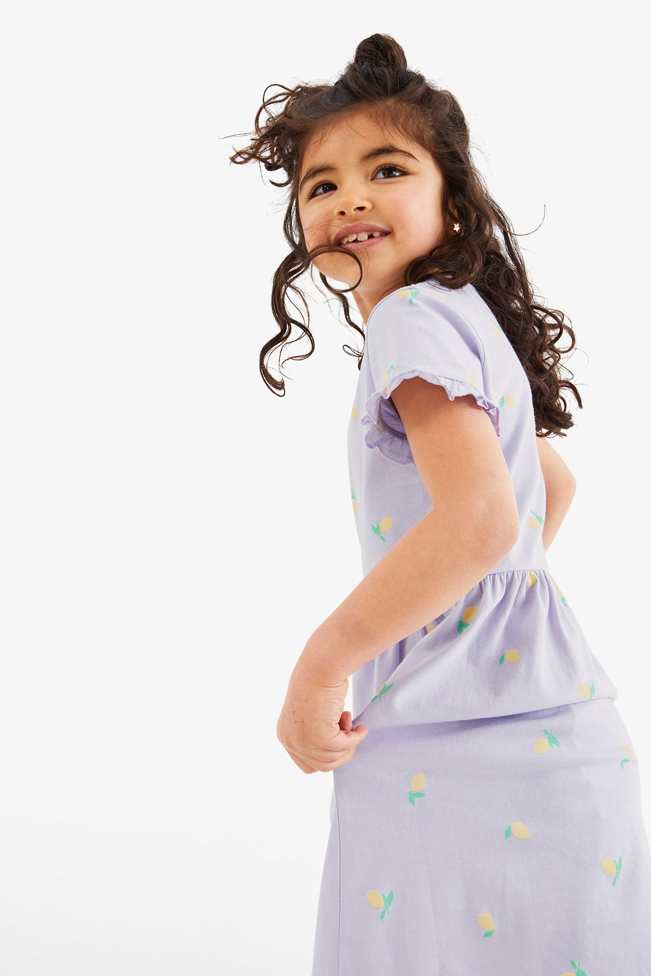 Lyhythihainen mekko - Violetti - 2