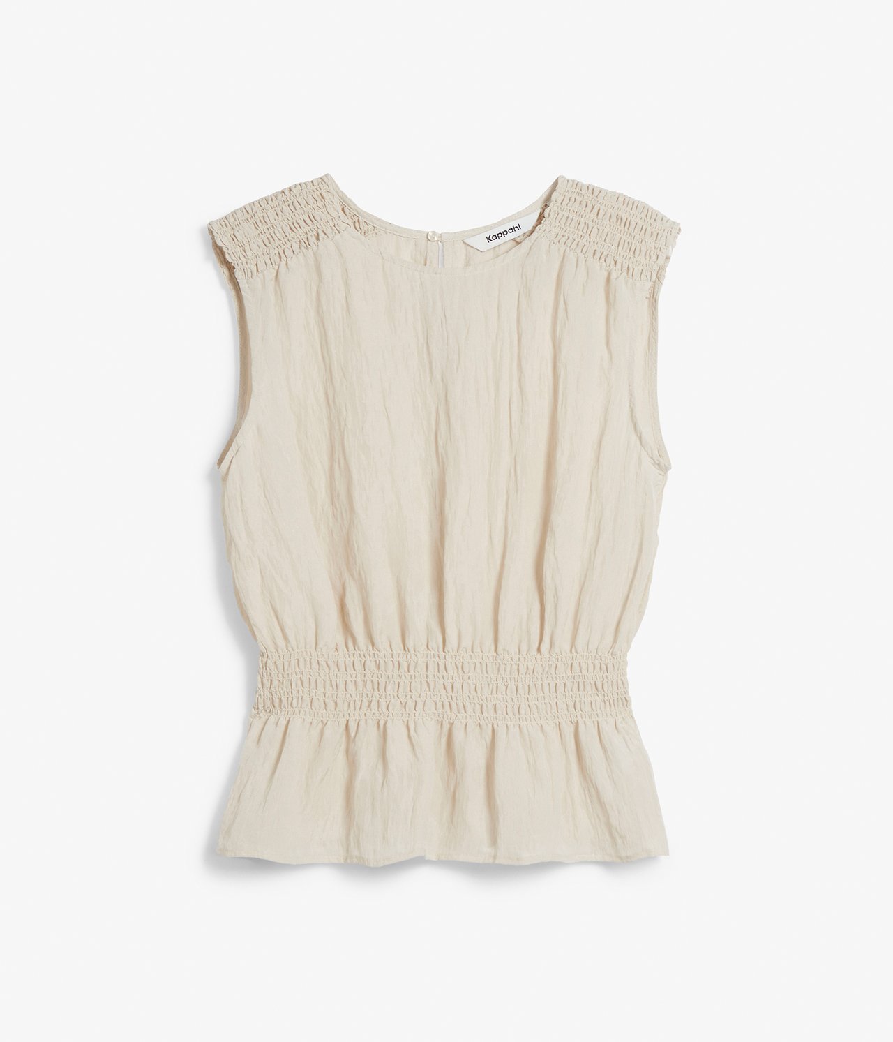 Rynkete topp - Offwhite - 6