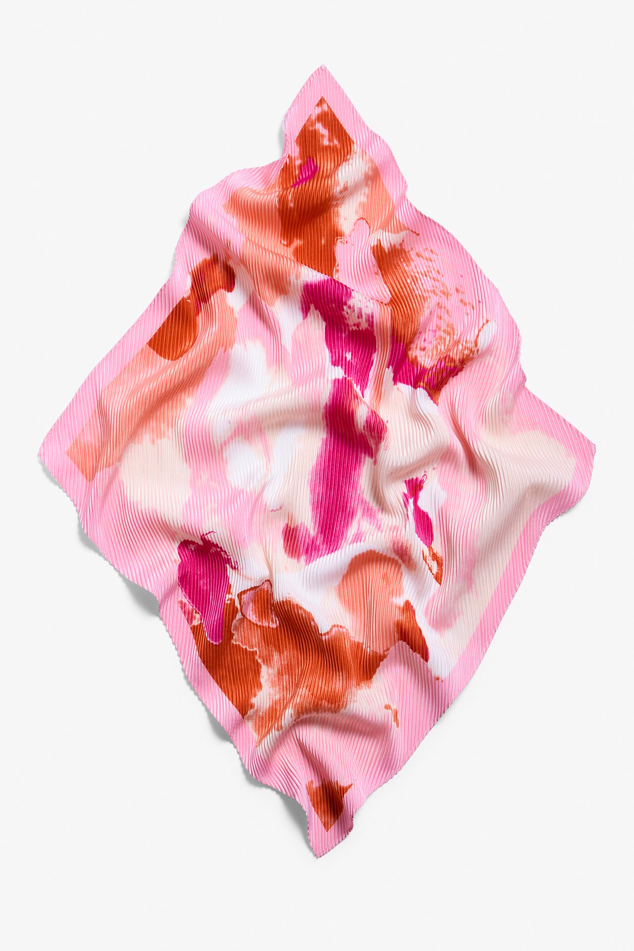 Kuviollinen huivi - Pinkki - 1