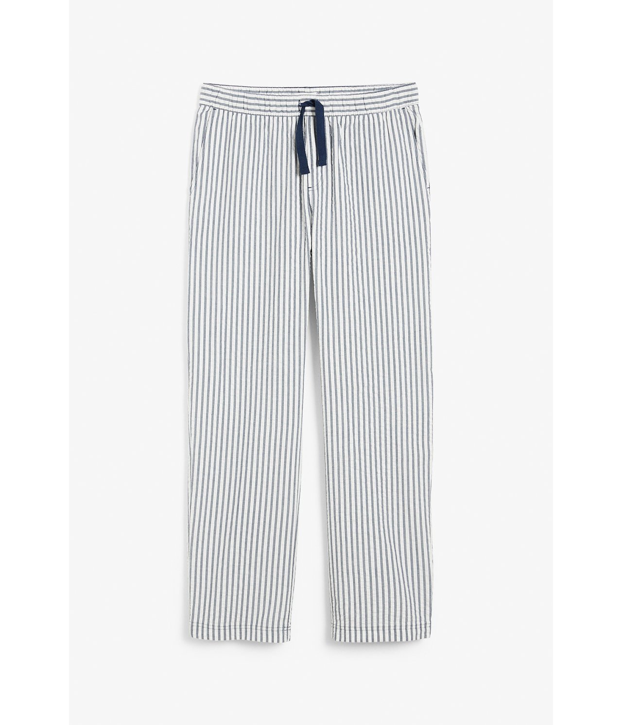 Pyjamasbukse i seersucker Mørkeblå - null - 1