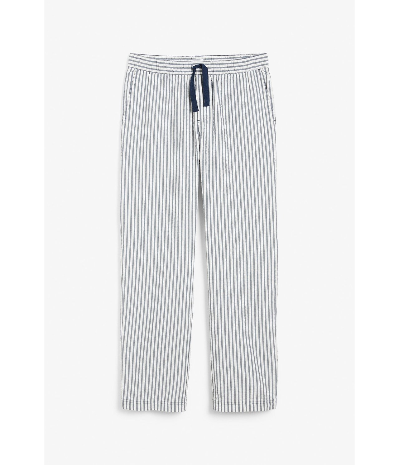 Pyjamasbukse i seersucker Mørkeblå - null - 1