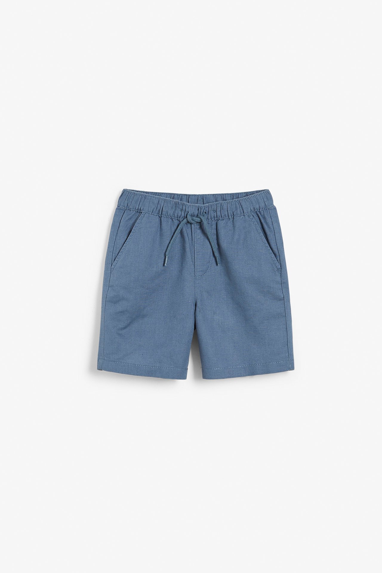 Shorts i linnemix - Blå - 8