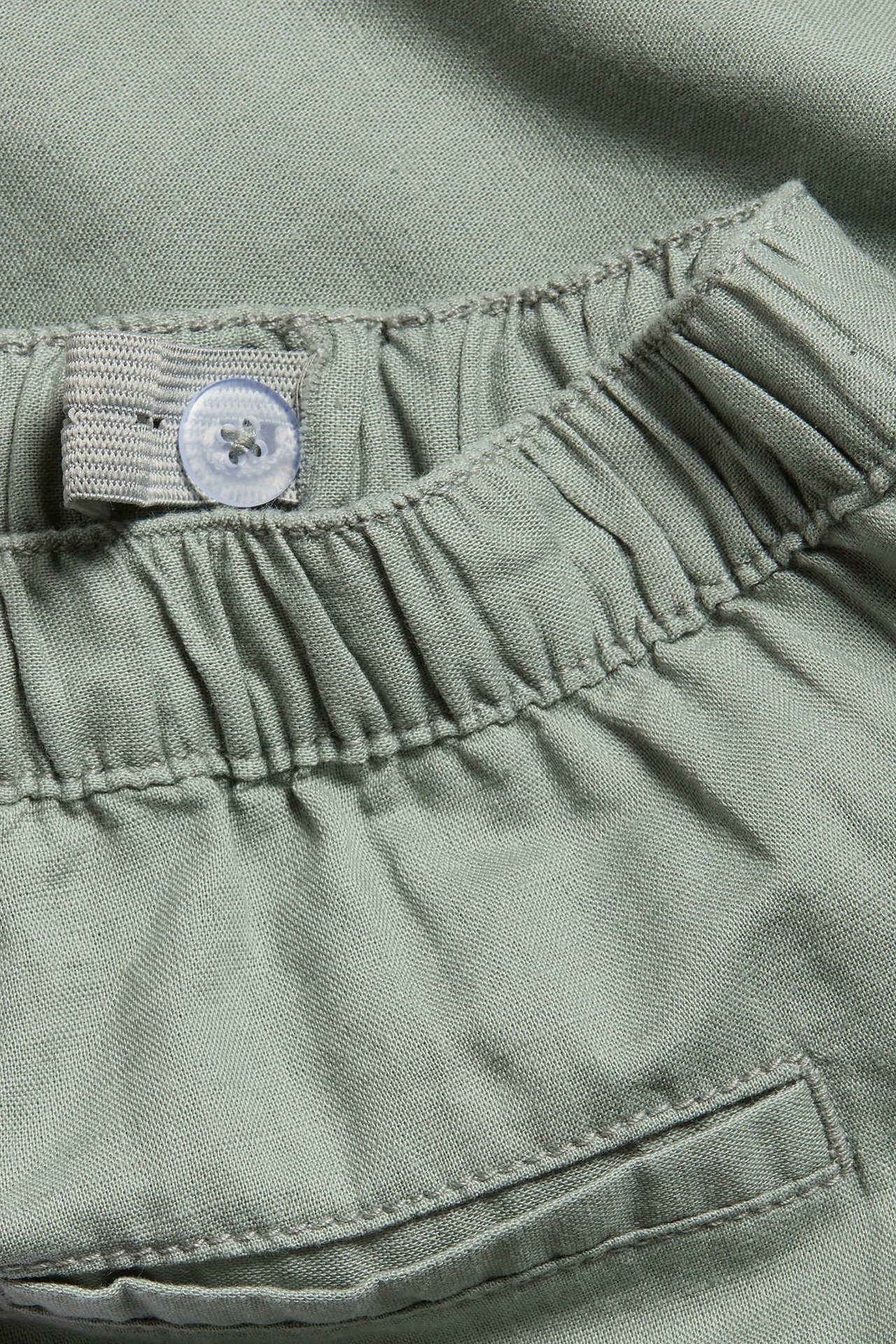 Shorts i linblanding Mørkegrønn - null - 8