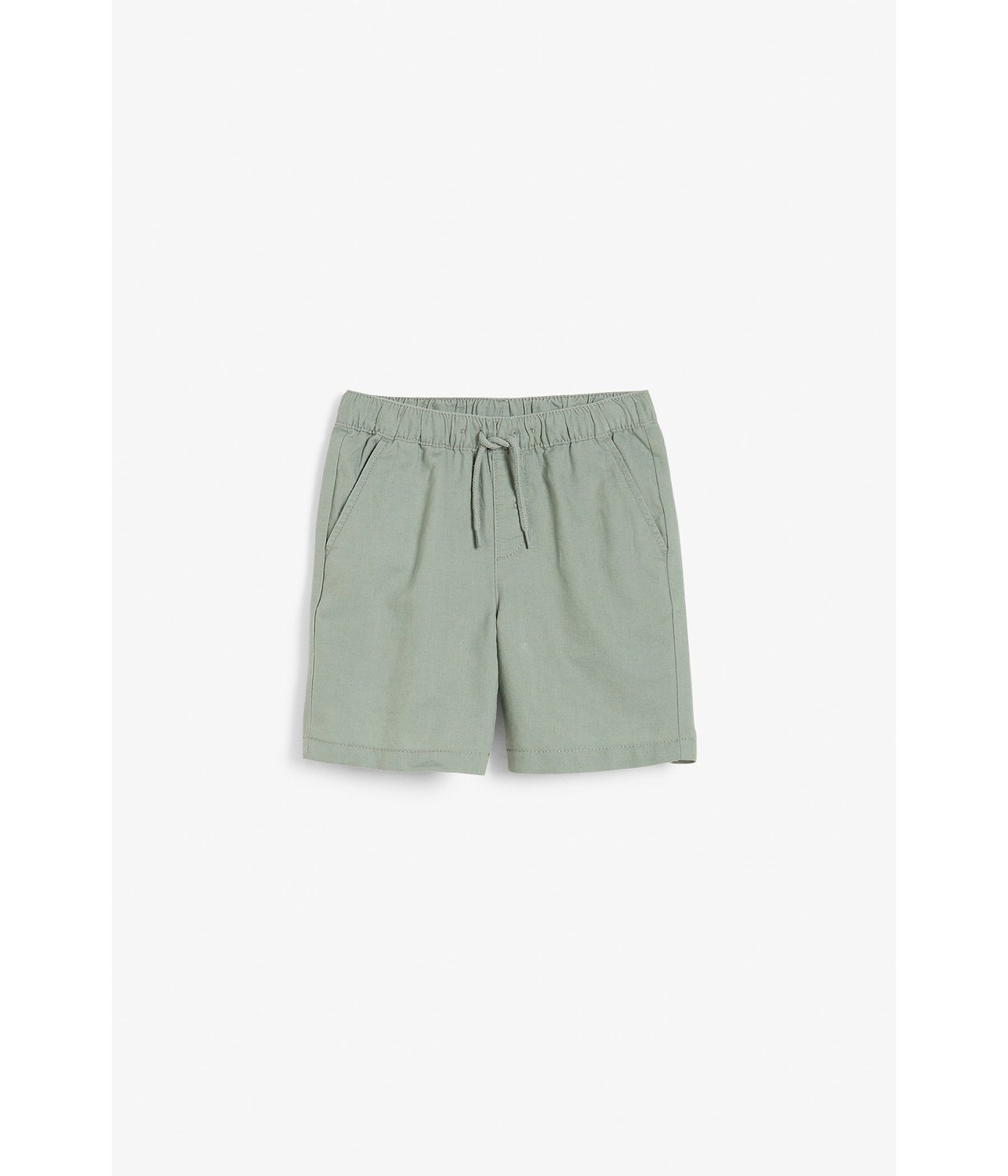 Shorts i linblanding Mørkegrønn - null - 1