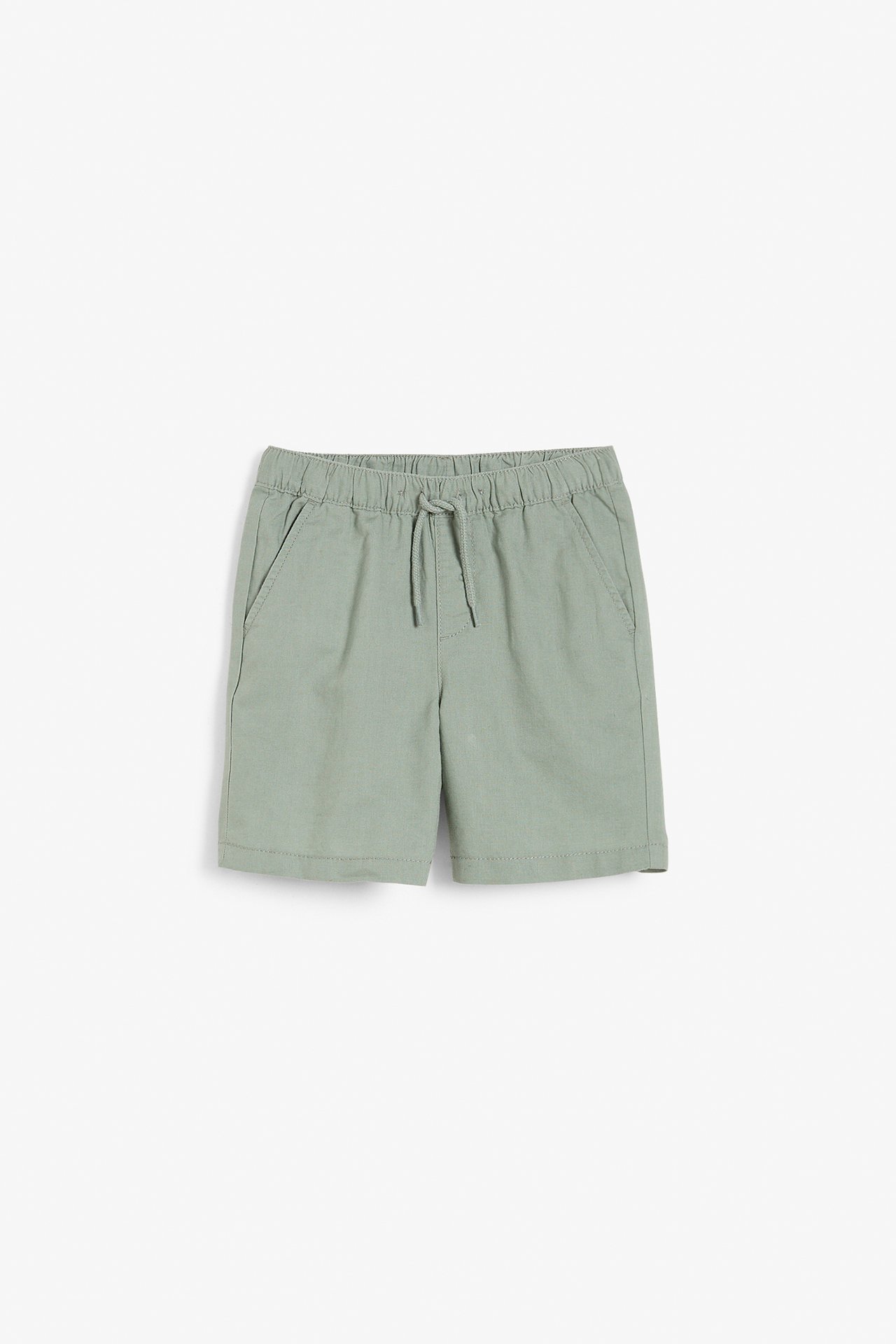 Shorts i linblanding - Mørkegrønn - 7