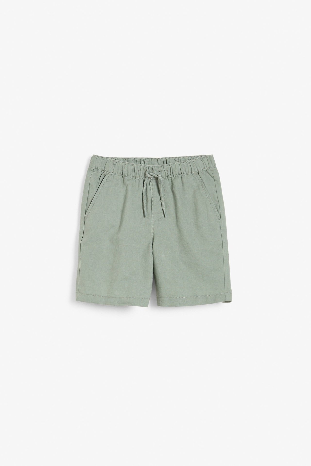Shorts i linblanding Mørkegrønn - null - 2