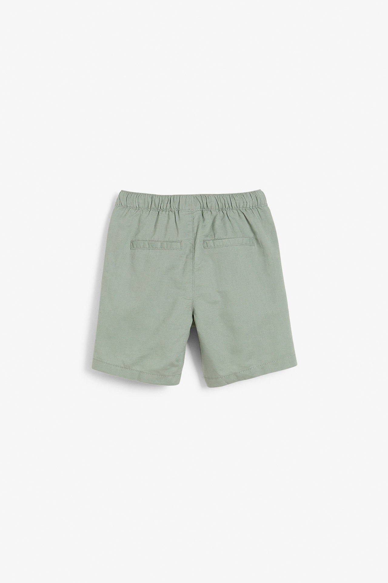 Shorts i linblanding - Mørkegrønn - 8