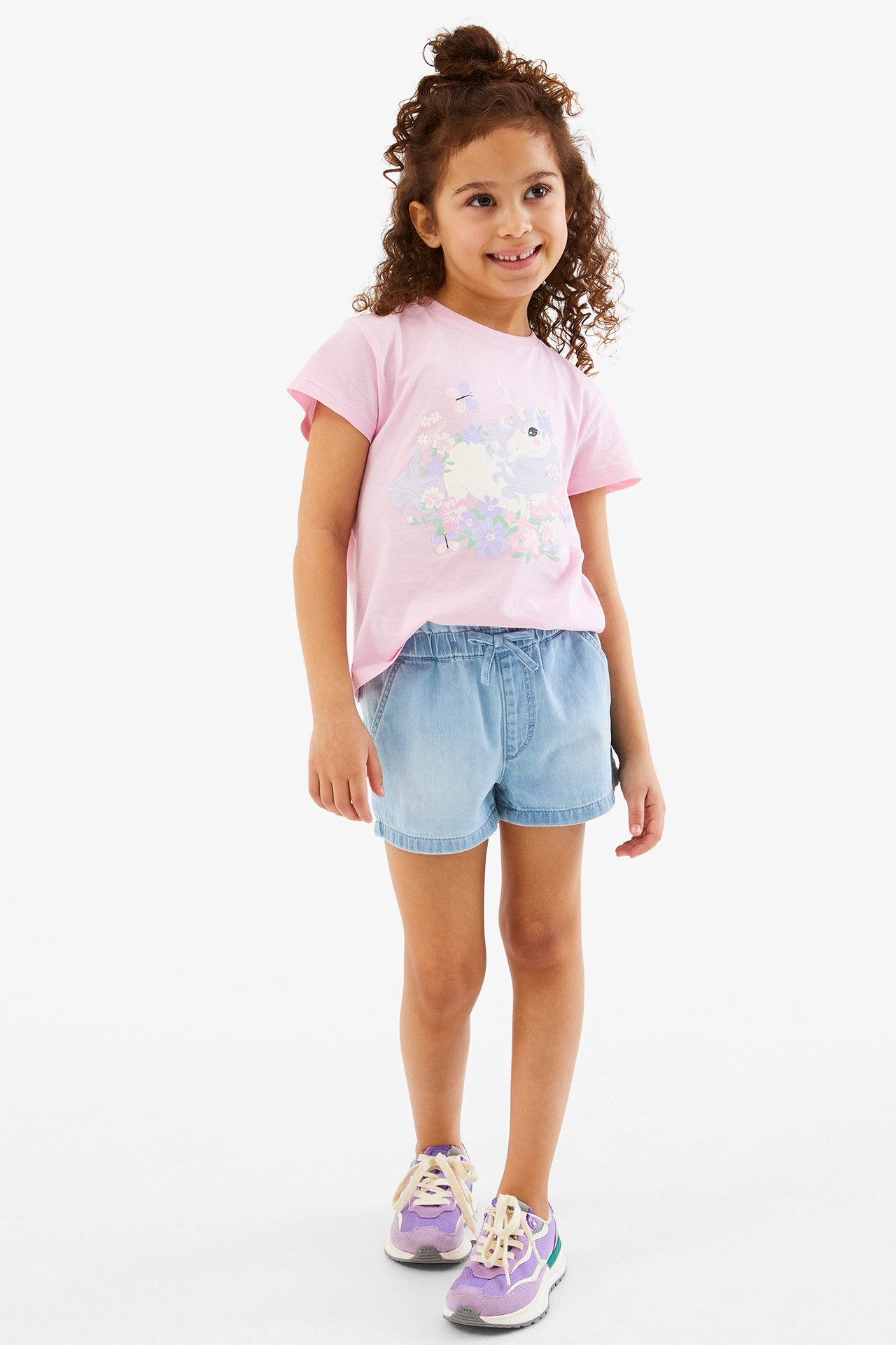 Shorts paperwaist - Ljus denim - 2