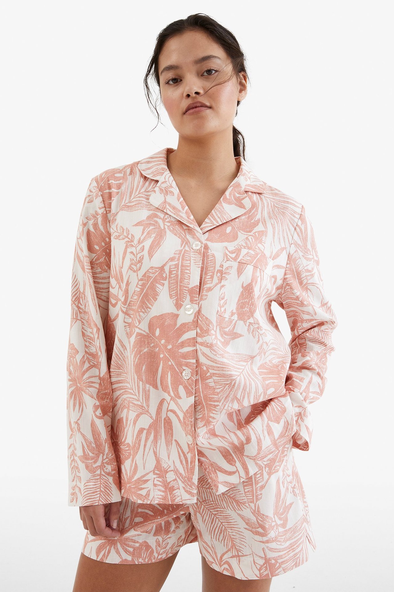 Pyjamasskjorta Ljusrosa - null - 5