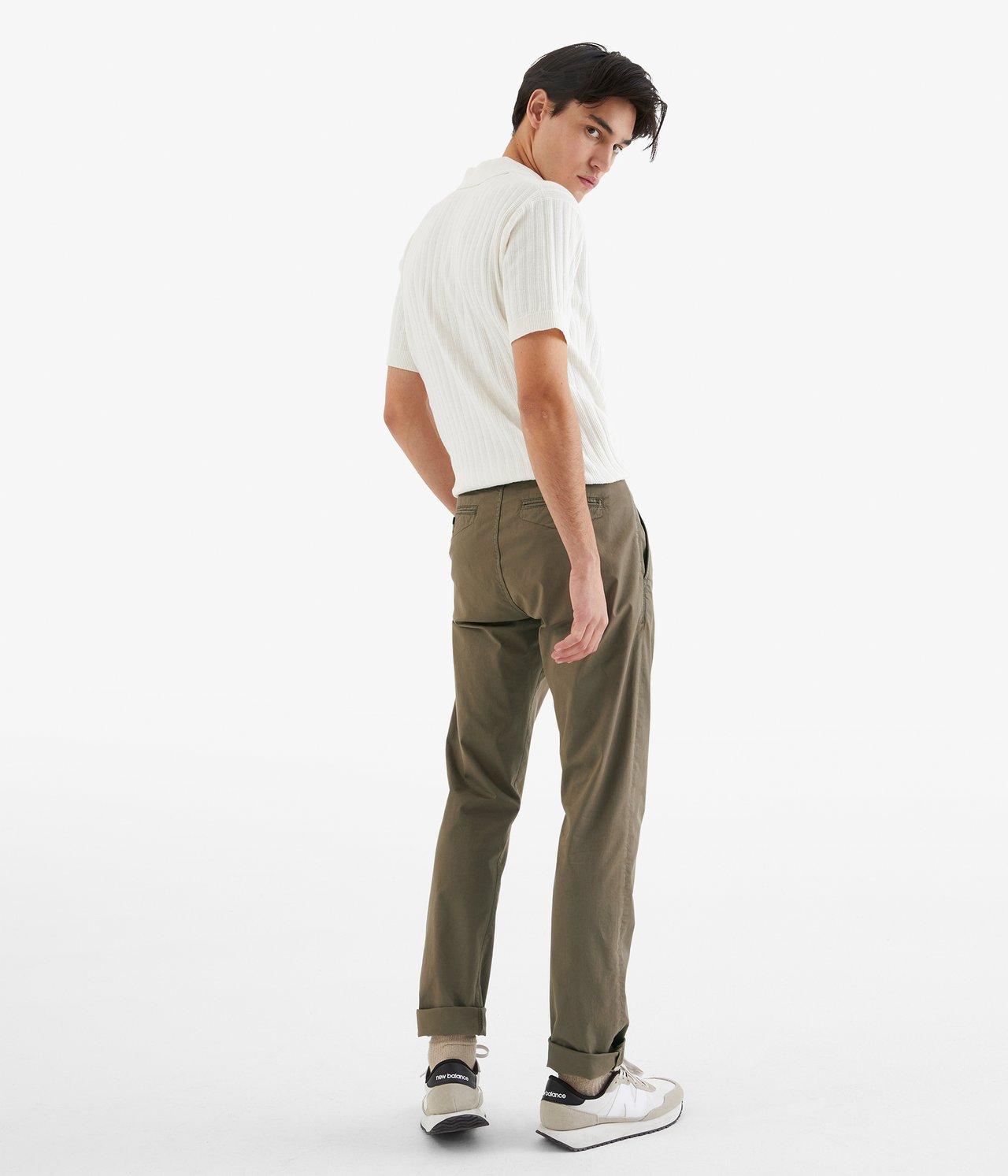 Spodnie chino regular fit - Brązowy - 189cm / Storlek: 33/34 - 4